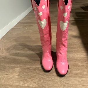 Pink cowboy boots